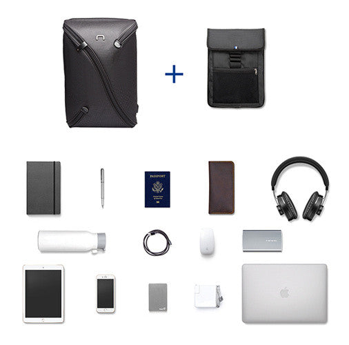 UNO Water Repellent Laptop Backpack w/USB Charging Port